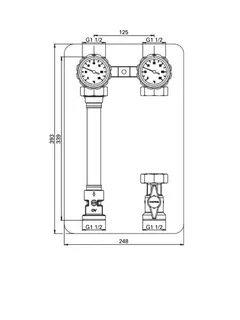 comfort-Kessel-Anbindesys. Regumat S-180 DN25(1") kurze Bauf. o. Pumpe m. Dämmung – Bild 2