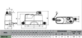 comfort-Kleinhebeanlage CBS 030 GX für Grauwasser 230 Volt – Bild 2