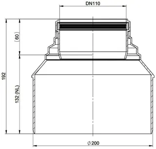 comfort-Reduktion D200-DN110 zentrisch (ATEC), Nr. 3106 – Bild 2