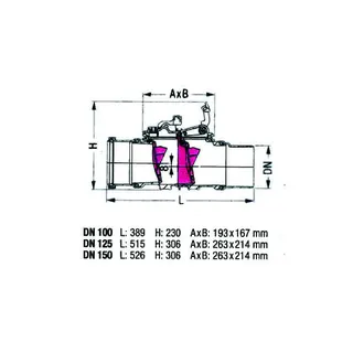 comfort-Rückstaudoppelverschluss aus Kunststoff Nr. 730100-C DN 100 – Bild 2