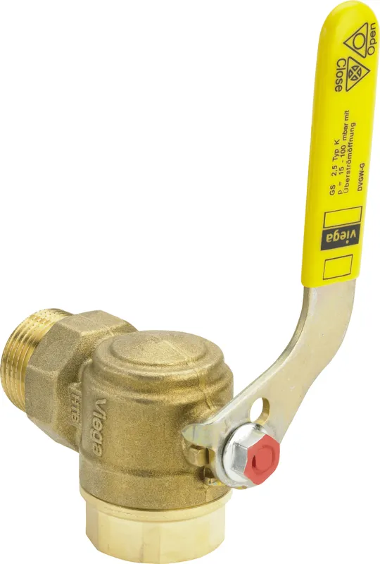comfort-Zweirohr-Gaszähler-Kugeleckhahn G2110CS R1 x Rp1 Messing