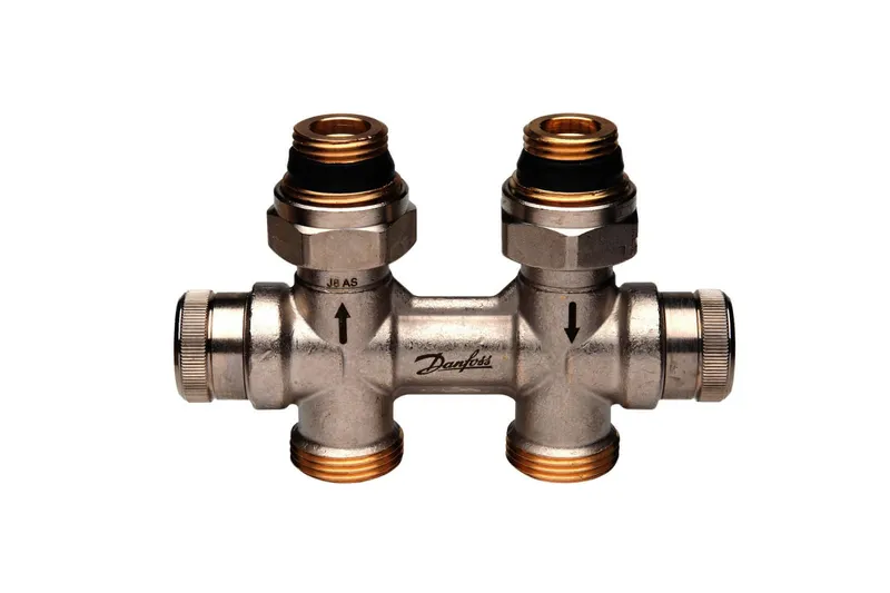 Danfoss dynamischer Hahnblock RLV-KDV für Ventil-Heizkörper R 1/2", Durchgang,013G7870