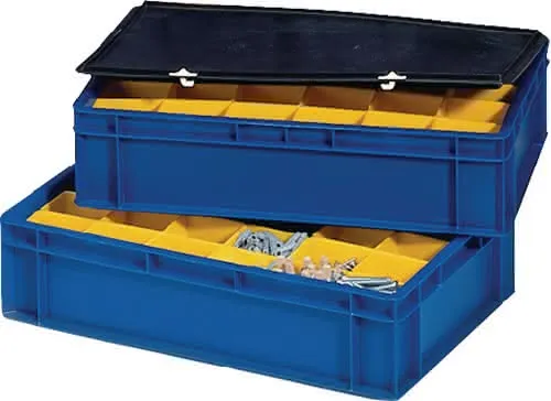 Deckel L300xB200mm schwarz PP f.Transportstapelkasten 4St./Karton