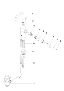 Dornbracht Bidet-Einhandbatterie mit Ablaufgarnitur VAIA 33600809 Chrom – Bild 4