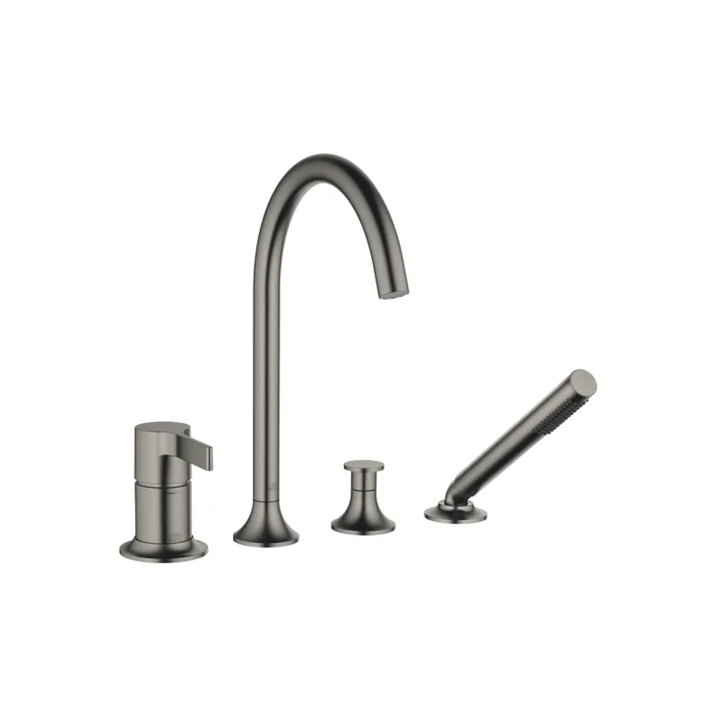 Dornbracht Wannen-Vierlochbatt. f.W.-randmont. VAIA 27632809 Dark Platinum gebürstet