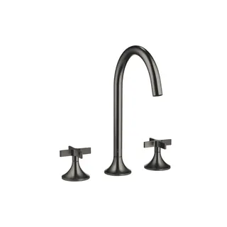 Dornbracht Waschtisch-3-Lochbatt. mit Ablaufgarnitur VAIA 20713809 Dark Platinum gebürstet