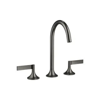Dornbracht Waschtisch-3-Lochbatt. mit Ablaufgarnitur VAIA 20713819 Dark Platinum gebürstet