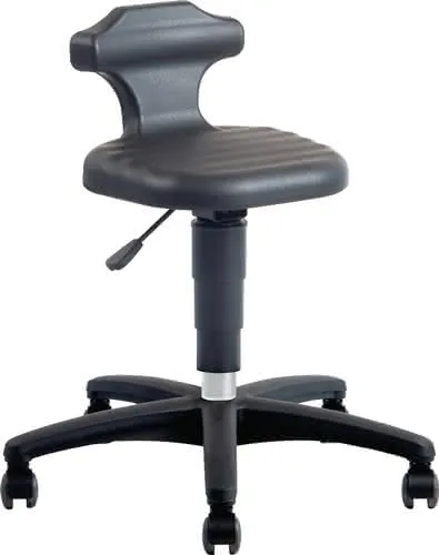 Drehhocker Flex Rl.Integralschaum schwarz Sitz-H.450-650mm m.Rückenstütze