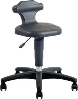 Drehhocker Flex Rl.Integralschaum schwarz Sitz-H.450-650mm m.Rückenstütze