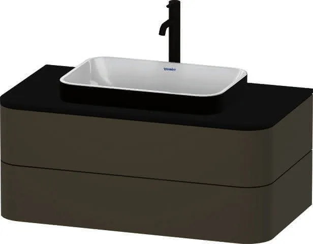 Duravit Aufsatzbecken 600mm Happy D.2 Plus Anthrazit Matt/Weiß,o.Überl,o.HLB,