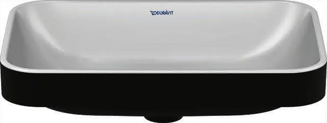 Duravit Aufsatzbecken 600mm Happy D.2 Plus Anthrazit Matt/Weiß,o.Überl,o.HLB,WG