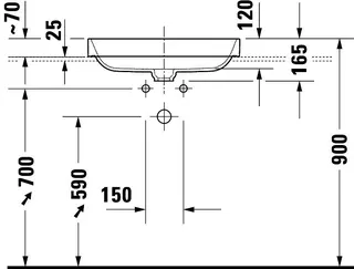 Duravit Aufsatzbecken 600mm Happy D.2 Plus Anthrazit Matt/Weiß,o.Überl,o.HLB,WG – Bild 5