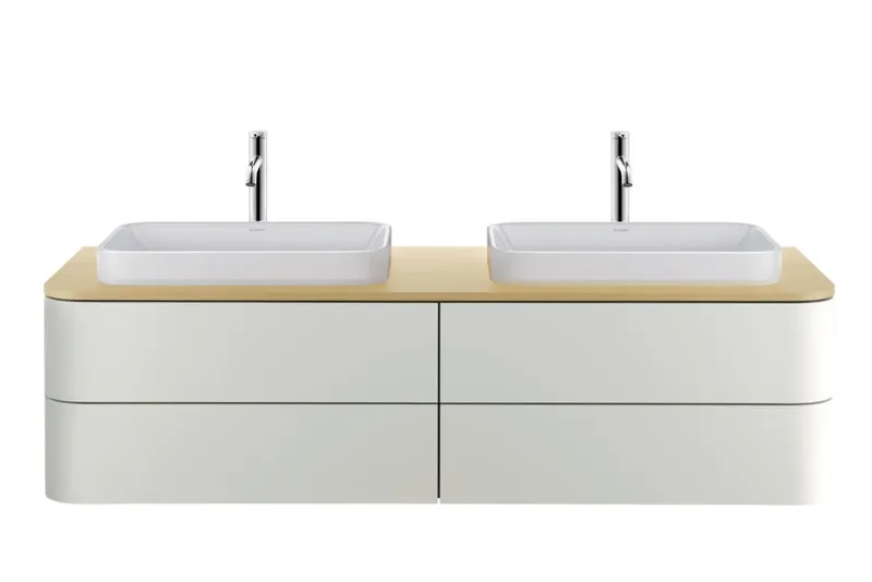 Duravit Aufsatzbecken 600mm Happy D.2 Plus Weiß, ohne Überl.,ohne HLB, geschliffen