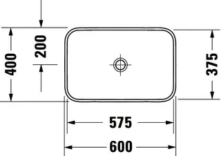 Duravit Aufsatzbecken 600mm Happy D.2 Plus Weiß, ohne Überl.,ohne HLB, geschliffen – Bild 5