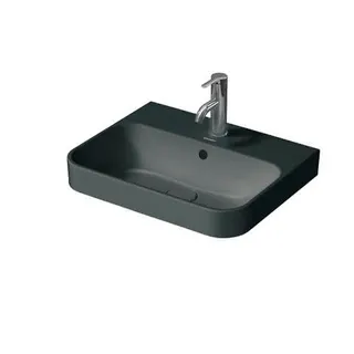 Duravit Aufsatzbecken Happy D.2 Plus 500mm Anthrazit Matt,m.ÜL,m.HLB,1 HL – Bild 2