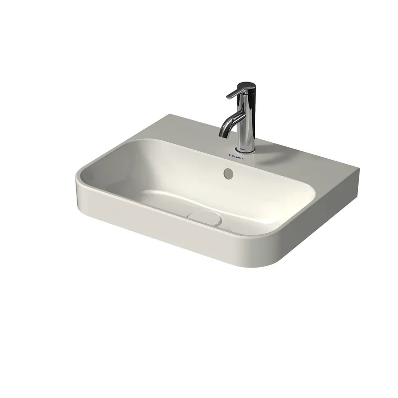 Duravit Aufsatzbecken Happy D.2 Plus 500mm Anthrazit Matt/Weiß,m.ÜL,m.HLB,o.HL