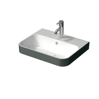 Duravit Aufsatzbecken Happy D.2 Plus 500mm Anthrazit Matt/Weiß,m.ÜL,m.HLB,1 HL