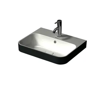 Duravit Aufsatzbecken Happy D.2 Plus 500mm Anthrazit Matt/Weiß,m.ÜL,m.HLB,1 HL,WG