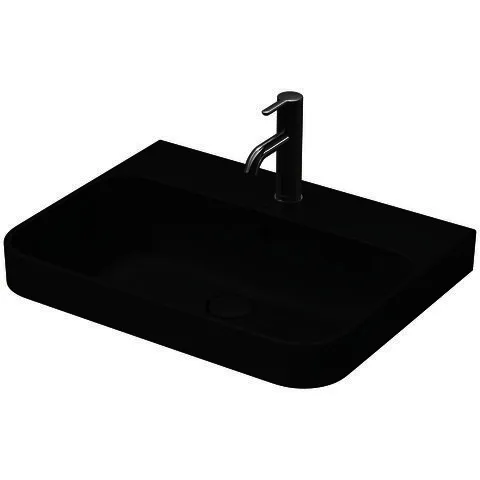 Duravit Aufsatzbecken Happy D.2 Plus 600mm Anthrazit Matt, m.ÜL, m.HLB, 1 HL