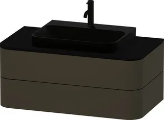 Duravit Aufsatzbecken Happy D.2 Plus 600mm Anthrazit Matt, m.ÜL, m.HLB, 1 HL – Bild 3