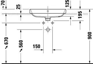 Duravit Aufsatzbecken Happy D.2 Plus 600mm Anthrazit matt/Weiß,m.ÜL,m.HLB,o.HL – Bild 2