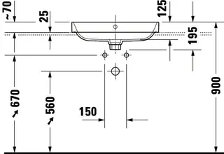 Duravit Aufsatzbecken Happy D.2 Plus 600mm Anthrazit matt/Weiß,m.ÜL,m.HLB,o.HL – Bild 4