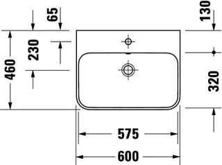 Duravit Aufsatzbecken Happy D.2 Plus 600mm Anthrazit matt/Weiß,m.ÜL,m.HLB,o.HL – Bild 5