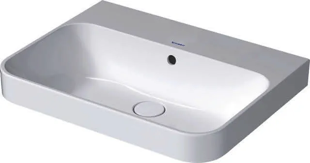Duravit Aufsatzbecken Happy D.2 Plus 600mm Weiß, m.ÜL,m.HLB,o.HL,geschliffen