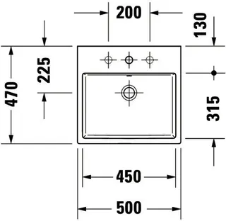 Duravit Aufsatzbecken Vero Air 500mm,weiß m.ÜL,m.HLB,o.HL,geschl.,RWglasiert – Bild 5