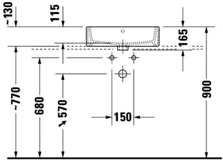 Duravit Aufsatzbecken Vero Air 500mm,weiß m.ÜL,m.HLB,o.HL,geschl.,RWglasiert – Bild 3