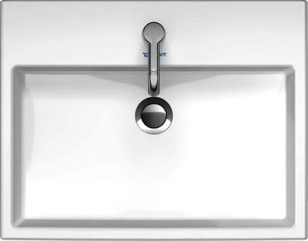 Duravit Aufsatzbecken Vero Air 600mm m. ÜL, m. HLB, 1 HL, geschl., weiß