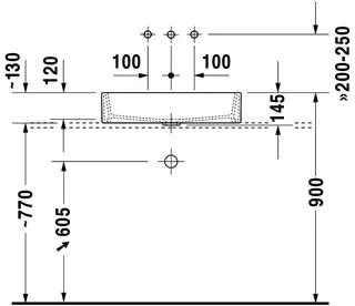 Duravit Aufsatzbecken Vero Air 600mm o. ÜL, o.HLB, geschl., weiß – Bild 5