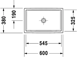 Duravit Aufsatzbecken Vero Air 600mm o. ÜL, o.HLB, geschl., weiß, WG – Bild 5