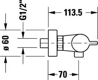 Duravit B.2 Brausethermostat Aufputz Thermostatkartusche, Chrom HG – Bild 3