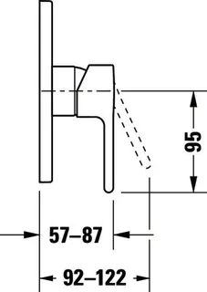 Duravit B.2 Einhebel Brausemischer Unterputz Keramikmischsystem, Chrom Hochgl. – Bild 3