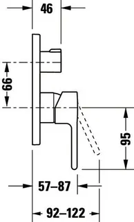 Duravit B.2 Einhebel Brausemischer Unterputz Keramikmischsystem,Umst., Chrom HG – Bild 3