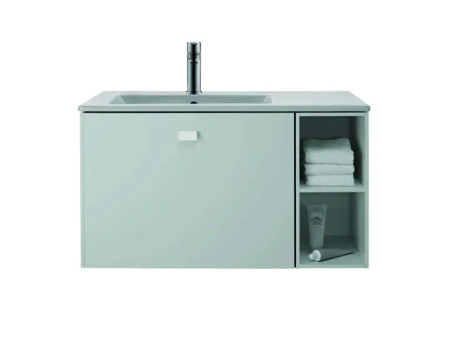 Duravit MWT ME by Starck 830mm, Weiß Seidenmatt,m.ÜL,m.HLB,1 HL,Becken li.