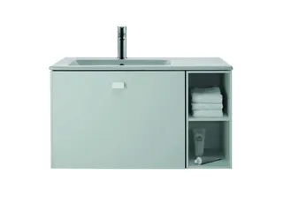 Duravit MWT ME by Starck 830mm, Weiß Seidenmatt,m.ÜL,m.HLB,1 HL,Becken li.