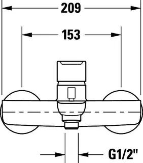 Duravit B1 Einhebel-Wannenmischer Aufputz, Chrom – Bild 5