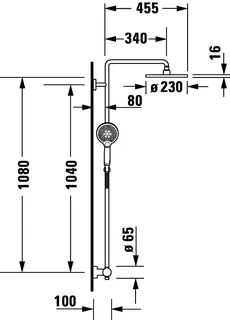 Duravit C.1 Duschsystem Brausethemostat Thermostatkartusche, Chrom HG – Bild 3