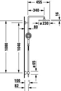 Duravit C.1 Duschsystem Einhebel Brausemisch. Keramikmischsystem, Chrom HG – Bild 4