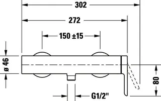 Duravit C.1 Einhebel Brausemischer Aufputz Keramikmischsystem, Chrom HG – Bild 4