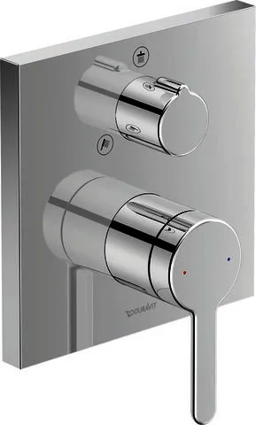 Duravit C.1 Einhebel Brausemischer UP,Eckig Umstellvent.,Keramikmischs., Chrom HG