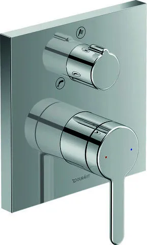 Duravit C.1 Einhebel-Wannenmischer UP,Eckig Keramikmischsyst., Chrom HG
