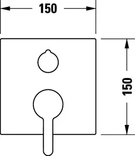Duravit C.1 Einhebel-Wannenmischer UP,Eckig Keramikmischsyst., Chrom HG – Bild 5