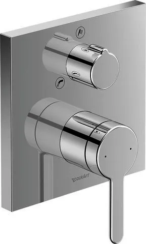 Duravit C.1 Einhebel-Wannenmischer UP,Eckig Keramikmischsyst.,Sicherungsk., Chrom HG