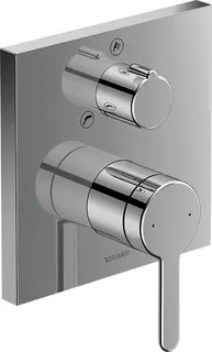 Duravit C.1 Einhebel-Wannenmischer UP,Eckig Keramikmischsyst.,Sicherungsk., Chrom HG