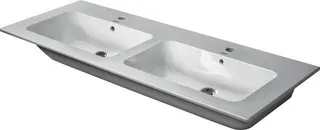 Duravit Doppel-Waschtisch ME by Starck 1300mm,m.ÜL,1HL je Becken,weißseidenmatt – Bild 3