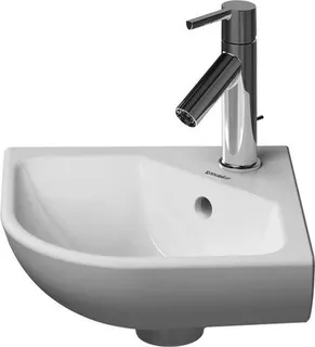 Duravit Eck-Handwaschbecken ME by Starck 500 mm, mit ÜL, mit HLB, 1 HL, weiß – Bild 2