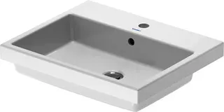 Duravit Einbauwaschtisch Vero Air 550mm Einbau v.o., m. ÜL, m.HLB, 1 HL, WG – Bild 3